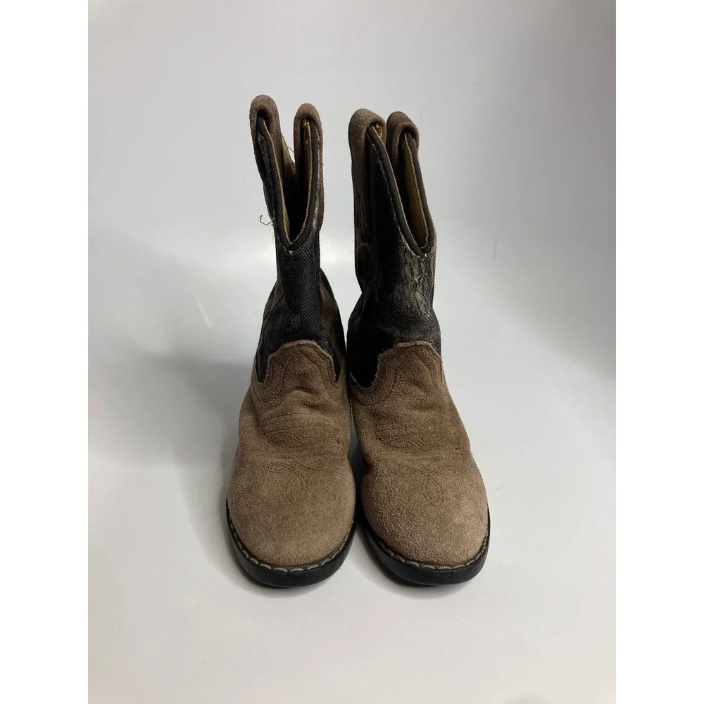 Masterson Boot Co Western Boots Kids 9 Brown Good Camo Suede RB2008C